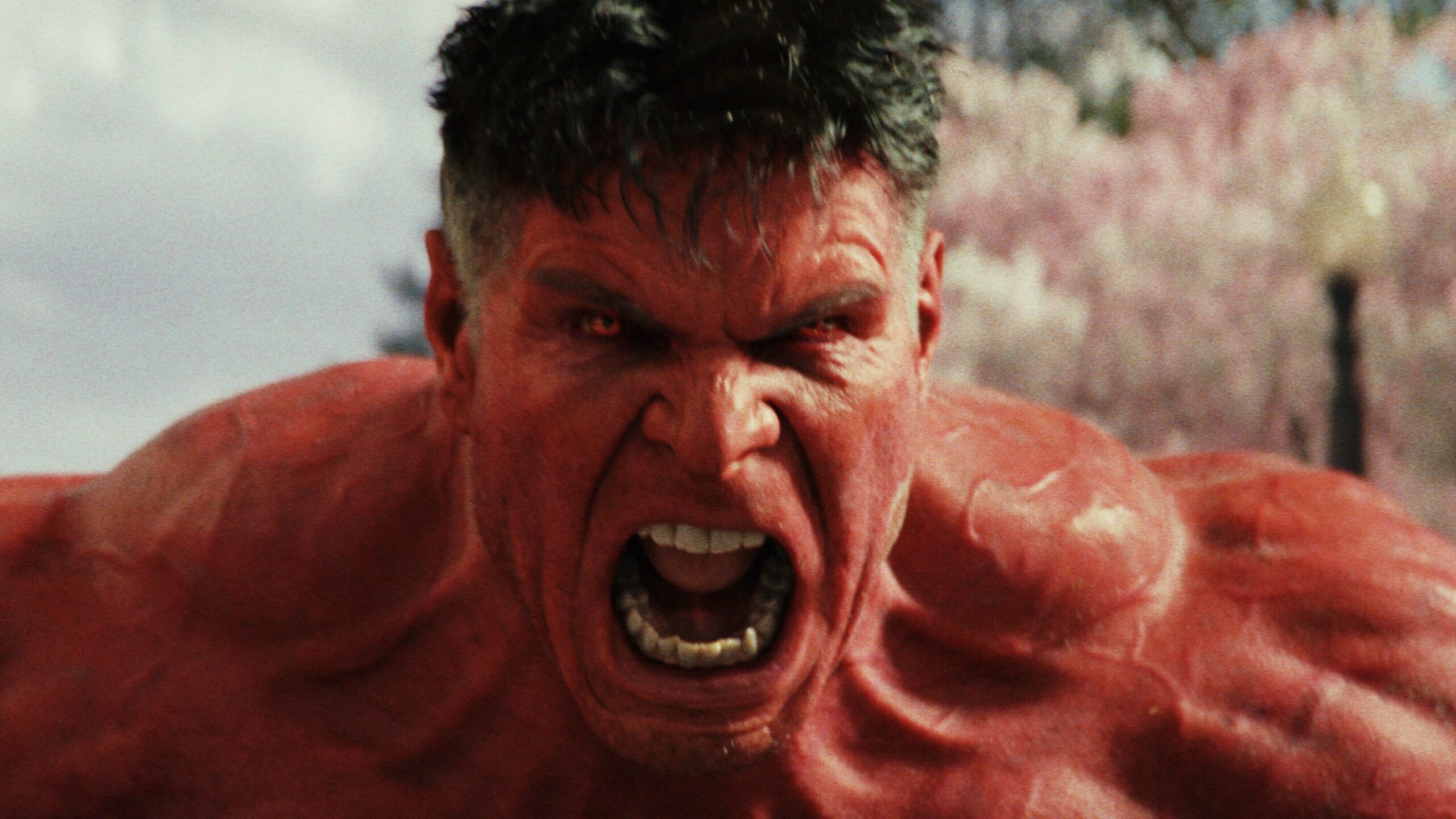 Red Hulk (a digitally altered Harrison Ford) gets angry. [Photo: Disney]